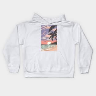 Sunset at the beach Kids Hoodie